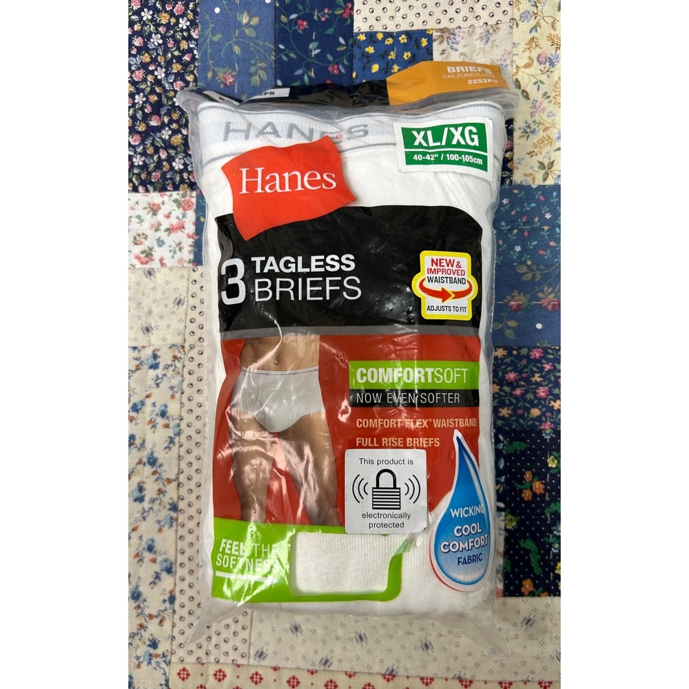 Hanes 2252P3 Men's Regular Full Rise Brief Size XL - Pack of 3